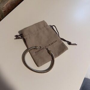 David Yurman Silver and Gold Cable Bracelet